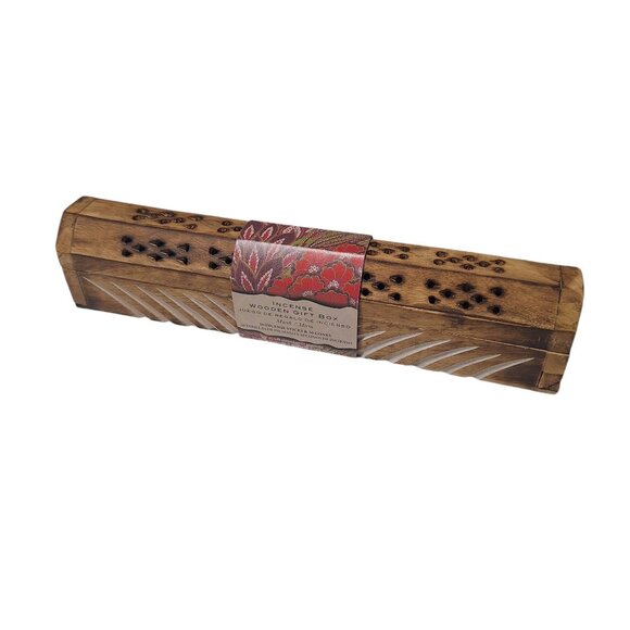 Incense Wooden Gift Box‎ Myrrh 20 Sticks 20 Cones Coffin Present Flora - Picture 7 of 8